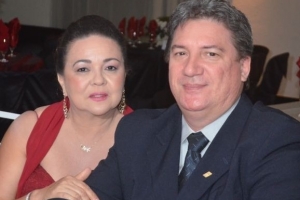 empresário João Manoel Gehn e sua esposa, Professora Maria Lucilene Gehn