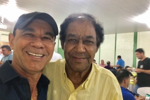 Empresário Ademar Souza e Silva, do Supermercado Cogal e o Jornalista Paulo Batista