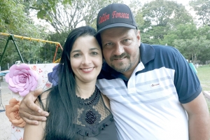 Leiliane Roos e empresário Odilon Fonseca