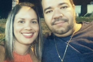 Thianny Alves Moreira e seu esposo Paulo Henrique Rodrigues de Oliveira