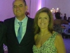 Silvia Homsi e empresário João Luiz Donzeline Júnior