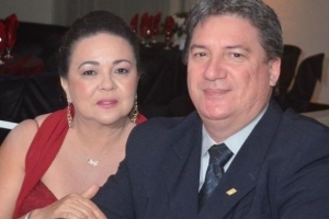 Professora Maria Lucilene e eeu esposo, empresário João Manoel Gehn (Gráfica Multicor)