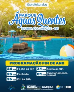 Parque das Águas Quentes estará fechado neste domingo por conta das  eleições - Araguaia Notícia