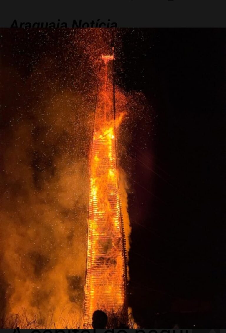Pontal do Araguaia bate recorde de maior fogueira do Brasil, com 69 ...