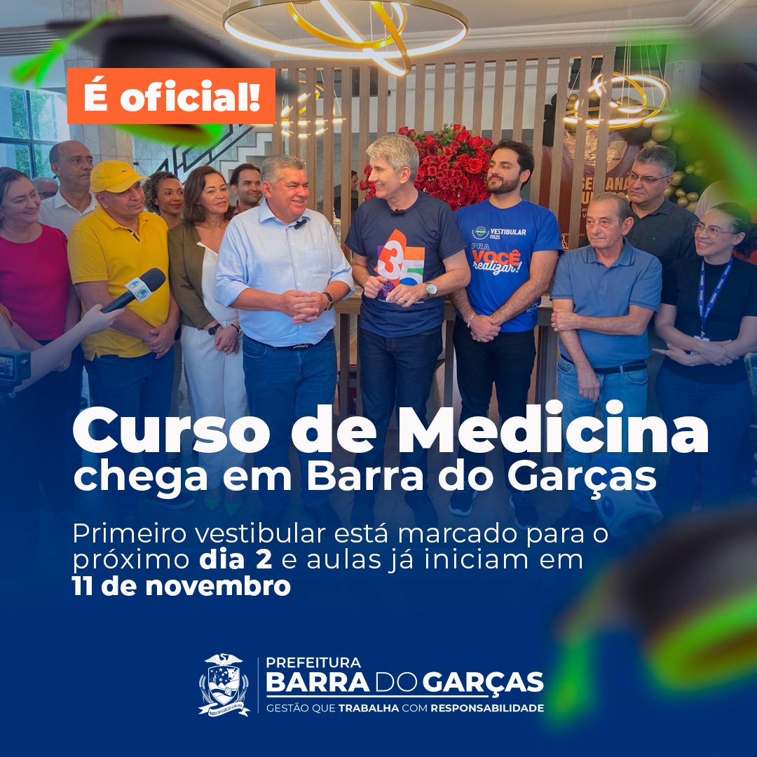 Curso de Medicina é instalado em Barra do Garças; primeiro vestibular ...
