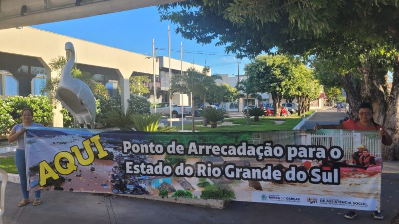 Prefeitura de Barra do Garças disponibiliza pontos de entrega de doações ao Rio Grande do Sul