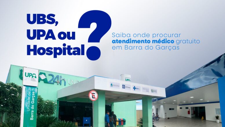 UBS, Policlínica, UPA ou hospital? Saiba onde procurar atendimento médico gratuito em Barra do Garças
